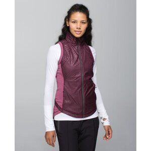Lululemon Burgundy Sleeveless Zip Up Vest 8 | Athleisure Sporty Coastal Grandma